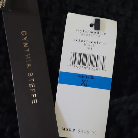 Cynthia Steffe Black Chunky Sweater Dress Size XL New with Tags - Picture 4 of 5